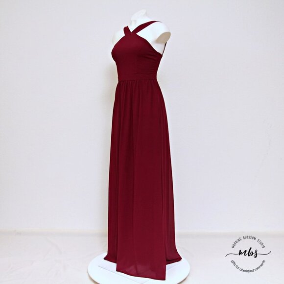 Lulu's Air of Romance Burgundy Sleeveless Maxi Dress - mordernwear.com